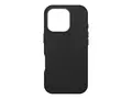 OtterBox Symmetry Plus - Baksidedeksel for mobiltelefon MagSafe-samsvar - kaktusl&#230;r, polyuretan - noir aske (svart) - for Apple iPhone 16 Pro