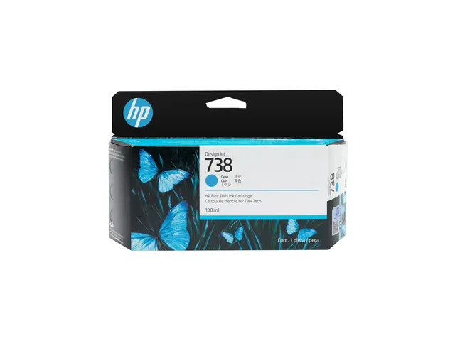 HP 738 - 130 ml cyan original DesignJet blekkpatron for T950
