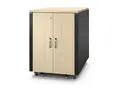 APC NetShelter - Rack (horisontal) lydisolert - AC 230 V - lønn - 17U - 19"