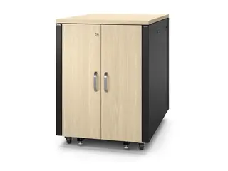 APC NetShelter - Rack (horisontal) - lydisolert AC 230 V - lønn - 17U - 19"