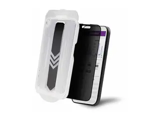 StarTech.com - Skjermbeskyttelse for mobiltelefon 4-veis, personvernfilter, for portrett/landskap, berøringsfølsom, +/-30° synsvinkel - glass - med personvernsfilter - 4-veis - klebemiddel - svart - for Apple iPhone 15 Plus