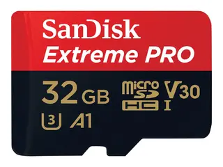 SanDisk Extreme Pro - Flashminnekort (microSDXC til SD-adapter inkludert) 32 GB - A1 / Video Class V30 / UHS-I U3 - 667x - microSDHC UHS-I