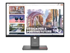 Lenovo ThinkVision P27QD-40 - LED-skjerm 27&quot; - 2560 x 1440 QHD @ 120 Hz - IPS - 350 cd/m&#178; - 1500:1 - 4 ms - HDMI, DisplayPort, USB-C - ravnsort