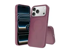 Screenor Icy - Beskyttende deksel for mobiltelefon MagSafe-samsvar - termoplast-polyuretan (TPU), akryl - vinrød - for Apple iPhone 17 Pro Max, 18 Pro Max