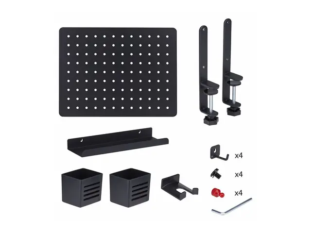 StarTech.com Clamp-On Pegboard with Accessories, 16.5 x 12.5in (42...