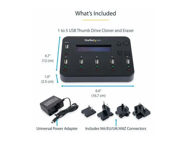 StarTech.com Standalone 1:5 USB Flash Drive Duplicator and Eraser ...