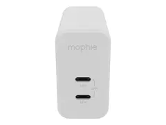 mophie speedport 67 - Strømadapter - 67 watt PD, Fast Charge - 2 utgangskontakter (USB-C) - hvit - Europa