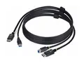 StarTech.com 6ft (1.8m) DisplayPort and USB 5Gbps KVM Cable Tastatur / video / musekabel (KVM) - DisplayPort, USB-type A (hann) til DisplayPort, USB Type B (hann) - 1.8 m - 4K 60Hz st&#248;tte, HDR10-st&#248;tte - svart