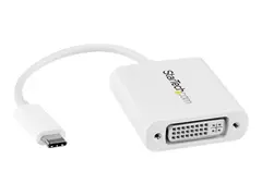 StarTech USB C to DVI Adapter - White - 1920x1200 USB Type C Video Converter for Your DVI D Display / Monitor / Projector (CDP2DVIW) - Ekstern videoadapter - USB-C - DVI - hvit - for P/N: TB4CDOCK