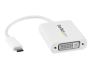 StarTech USB C to DVI Adapter - White 1920x1200 - USB Type C Video Converter for Your DVI D Display / Monitor / Projector (CDP2DVIW) - Ekstern videoadapter - USB-C - DVI - hvit - for P/N: TB4CDOCK