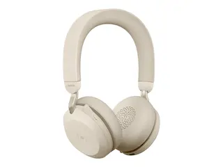 Jabra Evolve2 75 - Hodesett - on-ear - Bluetooth tr&#229;dl&#248;s - aktiv st&#248;ydemping - USB-A - lydisolerende - beige - Certified for Microsoft Teams