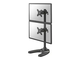 Neomounts FPMA-D700DDV - Stativ - full bevegelse for 2 LCD-skjermer - svart - skjermstørrelse: 10"-27" - skrivebordsstativ, malje, skrivebordsmonterbar
