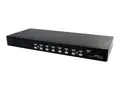 Startech 8 Port VGA KVM Switch - 1U Rack Mount USB VGA KVM Switch with Audio - 1920 x 1440 @60hz - KVM Video Switch (SV831DUSBAU) - KVM / lydsvitsj - 8 porter