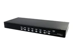 Startech 8 Port VGA KVM Switch - 1U Rack Mount USB VGA KVM Switch with Audio - 1920 x 1440 @60hz - KVM Video Switch (SV831DUSBAU) - KVM / lydsvitsj - 8 porter