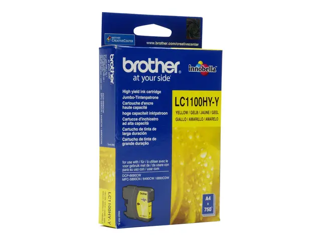 Brother LC1100Y - Gul original blekkpatron for DCP-185, 395, 585, ...