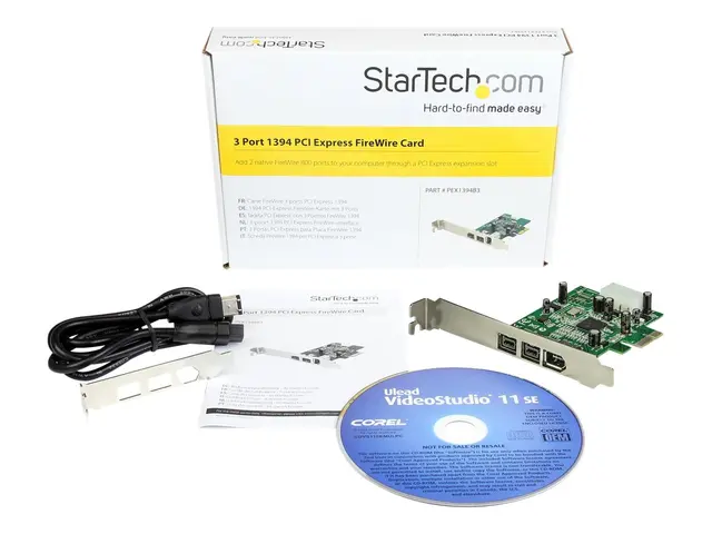 StarTech.com 3 Port 2b 1a 1394 PCI Express FireWire Card Adapter -...