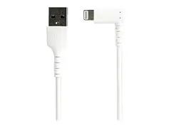 STARTECH.COM 1m / 3.3ft Angled Lightning to USB Cable - Heavy Duty MFI