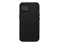 OtterBox Strada Series - Lommebok for mobiltelefon ekte skinn, polykarbonat - skyggesvart - for Apple iPhone 13