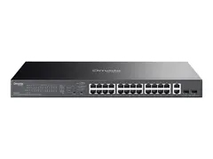 TP-Link Omada ES228GP V1 - Switch - Styrt 26 x 10/100/1000 (PoE+) + 2 x Gigabit SFP - rackmonterbar, stasjonær - PoE+ (250 W)