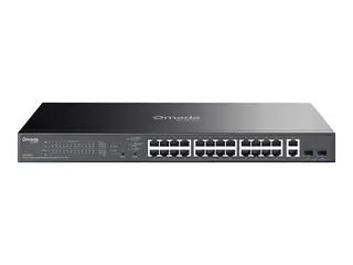 TP-Link Omada ES228GP V1 - Switch - Styrt 26 x 10/100/1000 (PoE+) + 2 x Gigabit SFP - rackmonterbar, stasjonær - PoE+ (250 W)