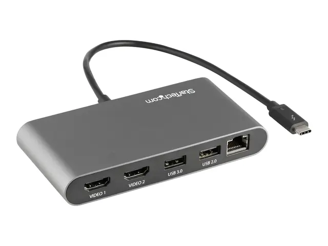 StarTech.com Thunderbolt 3 Mini Dock - Portable Dual Monitor w/HDM...