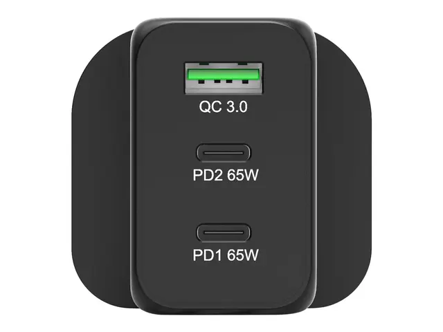 PORT Connect - Strømadapter 65 watt 5 A PD, QC 3.0 3 utgangskontak...