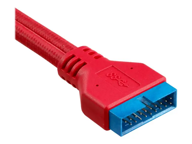 CORSAIR Premium Sleeved - Utvidelsessett frontpanelmonterbar rød 3...