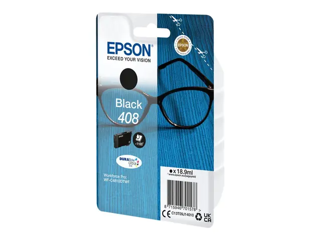 Epson 408 - 18.9 ml - svart - original - blister - blekkpatron - f...