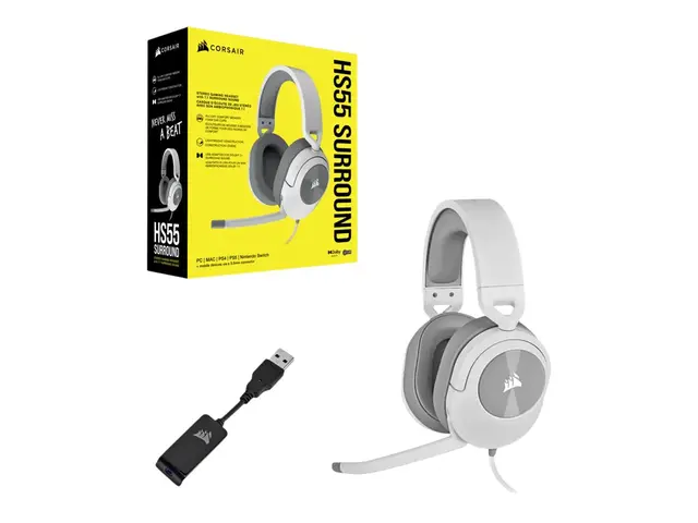 CORSAIR Gaming HS55 SURROUND - Hodesett full størrelse kablet 3,5 ...