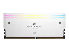 CORSAIR Dominator Titanium RGB DDR5 - sett - 64 GB: 2 x 32 GB - DIMM 288-pin - 6400 MHz / PC5-51200 - CL32 - 1.40 V - ikke-bufret - hvit