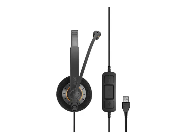 EPOS IMPACT SC 60 USB ML - Hodesett on-ear kablet svart med oransj...