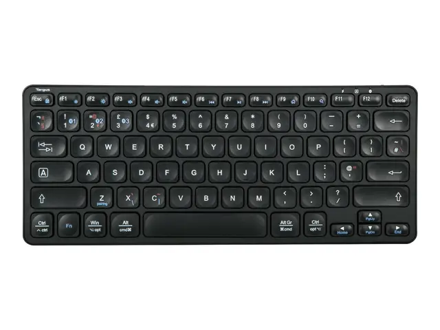 Targus - Tastatur kompakt, multienhet, antimikrobiell trådløs Blue...