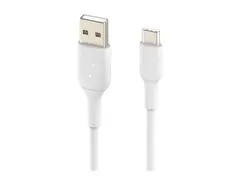 Belkin BoostCharge - USB-kabel - USB-C (hann) til USB (hann) USB 2.0 - 1 m - hvit (en pakke 2)