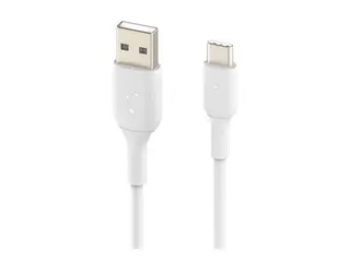 Belkin BoostCharge - USB-kabel - USB-C (hann) til USB (hann) USB 2.0 - 1 m - hvit (en pakke 2)