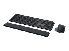 Logitech MX Keys S Combo - Tastatur- og mussett bakbelysning - tr&#229;dl&#248;s - Bluetooth LE - Nordisk (dansk/finsk/norsk/svensk) - tastsvitsj: Scissor-Key - grafitt - med Palm Rest