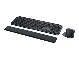 Logitech MX Keys S Combo - Tastatur- og mussett bakbelysning - tr&#229;dl&#248;s - Bluetooth LE - Nordisk (dansk/finsk/norsk/svensk) - tastsvitsj: Scissor-Key - grafitt - med Palm Rest