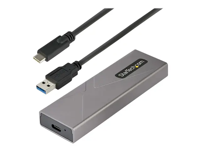 StarTech.com USB-C 10Gbps to M.2 NVMe or SATA SSD Enclosure, Tool-...