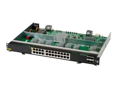 HPE Aruba Networking CX 6400 24p Smart Rate 1G/2.5G/5G/10G Class8 PoE and 4p SFP56 v2 Module Switch - modular - L3 - Styrt - 24 x 1/2.5/5/10GBase-T + 4 x 50 Gigabit Ethernet SFP56 - rackmonterbar - PoE+