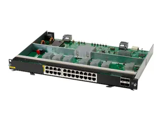 HPE Aruba Networking CX 6400 24p Smart Rate 1G/2.5G/5G/10G Class8 PoE and 4p SFP56 v2 Module Switch - modular - L3 - Styrt - 24 x 1/2.5/5/10GBase-T + 4 x 50 Gigabit Ethernet SFP56 - rackmonterbar - PoE+