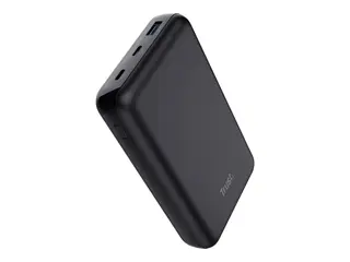 Trust Laro - Str&#248;mbank - 20000 mAh - 100 watt 5 A - QC 3.0, Power Delivery 3.0 + PPS - 3 utgangskontakter (4 pin USB Type A (QC 3.0), 2 x 24 pin USB-C (PD)) - p&#229; kabel: USB-C - svart