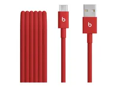 Beats - USB-kabel - USB (hann) til 24 pin USB-C (hann) USB 2.0 - 1.5 m - flettet kabel, USB Fast Charge (15W), forsterket design - rask r&#248;d