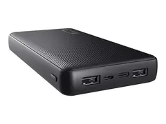 Trust Primo - Str&#248;mbank - 20000 mAh - 74 Wh 15 watt - 3 A - Fast Charge - 3 utgangskontakter (2 x USB, 24 pin USB-C) - p&#229; kabel: Micro-USB