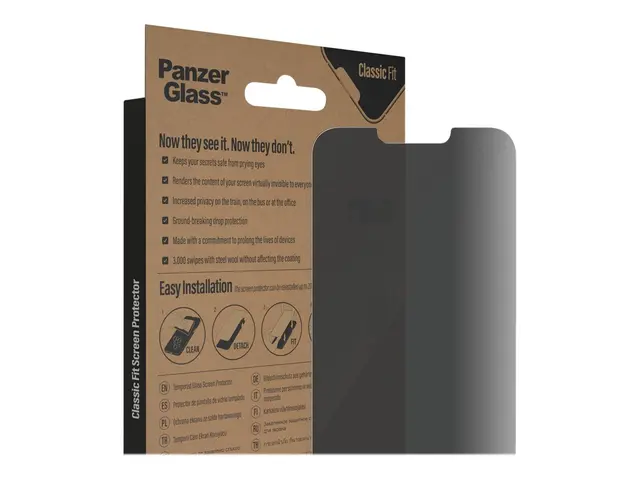 PanzerGlass - Skjermbeskyttelse for mobiltelefon klassisk passform...