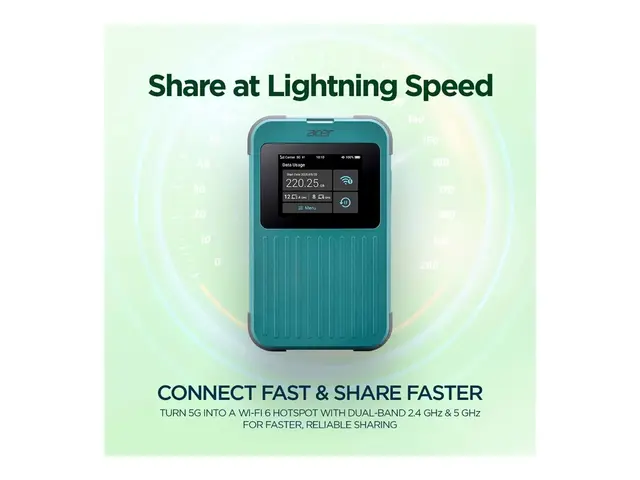 Acer Connect M4 - Mobilsone 5G LTE Wi-Fi 5, 6 med Globale 1GB data...