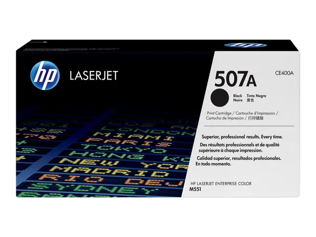HP 507A - Svart original LaserJet tonerpatron (CE400A) for Color E...