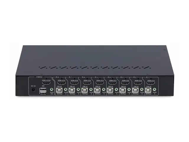 StarTech.com 8-Port HDMI KVM Switch w/1U Rack Mount Kit, 4K 60Hz -...