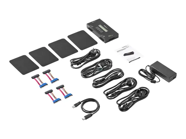 StarTech 4 Bay SSD/HDD Hard Drive Eraser, 2.5" & 3.5" SATA, Hostle...