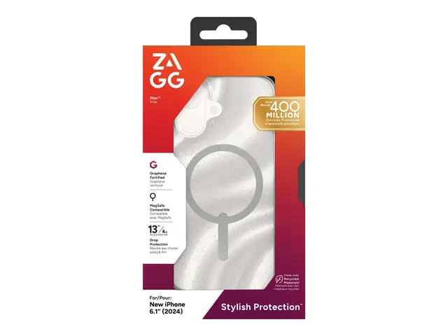 ZAGG Milan Snap - Baksidedeksel for mobiltelefon MagSafe-samsvar g...