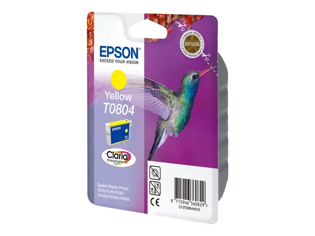Epson T0804 - 7.4 ml gul original blister blekkpatron for Stylus P...