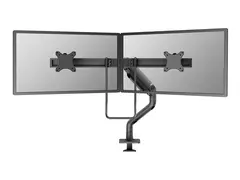Neomounts DS75S-950BL2 NEXT One - Monteringssett (skjermarm, klemmemonteringsbase, kausemontering) full bevegelse - for 2 LCD-skjermer - aluminium - svart - skjermstørrelse: 17"-32" - skrivebordsmonterbar